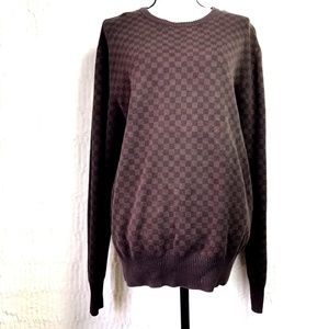 Sweater Men's Large Vans Checkered 100% Cotton